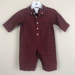 Ralph Lauren Red & Blue Romper - Size 6m